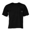 Black Logo Patch Cotton Crew Neck T-shirt