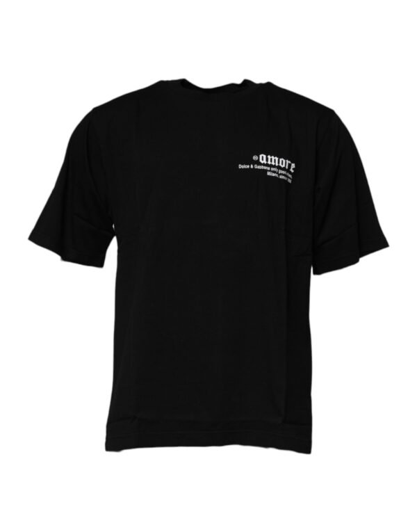 6356512-1.jpeg Black Amore Leopard Cotton Crew Neck T-shirt