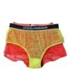 Red Yellow Tulle Mid Waist Panty Underwear