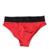 Red Nylon Stretch Mid Waist Panty Underwear