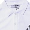 White Cotton Crown Collared Men Polo T-shirt