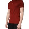 Red Cotton DG Logo Collared Men Polo T-shirt
