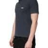 Dark Blue Logo Plaque Cotton Men Polo Shirt T-shirt