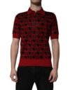 Red Cotton XOXO Collared Polo T-shirt