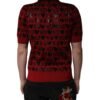 Red Cotton XOXO Collared Polo T-shirt