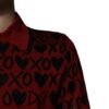Red Cotton XOXO Collared Polo T-shirt