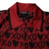 Red Cotton XOXO Collared Polo T-shirt