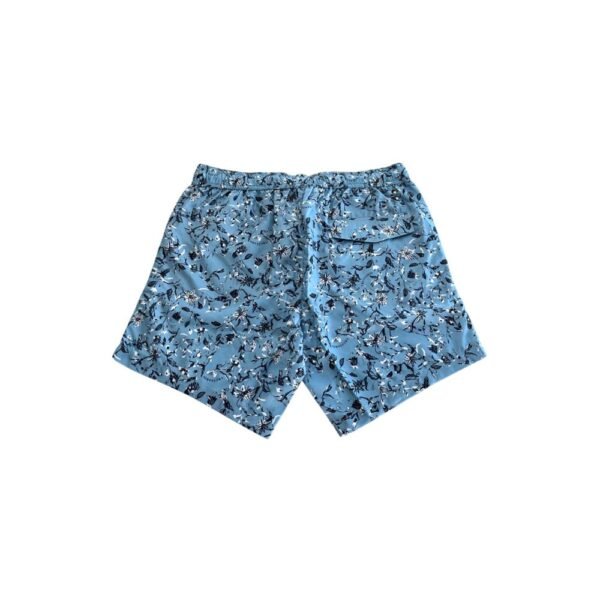 Light Blue Polyester Men Swim Short