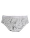 Gray Cotton Stretch Regular Brief Underwear