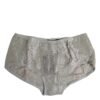 Gray Cotton Floral Lace High Waist Panty Underwear