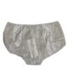 Gray Cotton Floral Lace High Waist Panty Underwear
