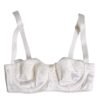 White Silk Underwired Balconette Bra Underwear