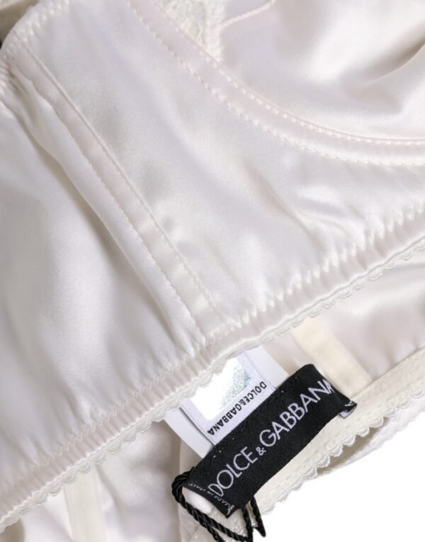 White Silk Underwired Balconette Bra Underwear