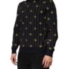 Black Logo Jacquard Knitted Polo Shirt T-shirt