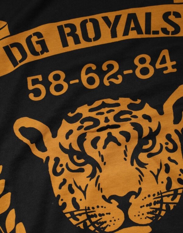 Black DG Royals Cotton Crew Neck T-shirt