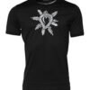 Black Sacred Heart Cotton Crew Neck T-shirt