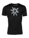 Black Sacred Heart Cotton Crew Neck T-shirt