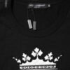 Black DG King Crown Cotton Crew Neck T-shirt