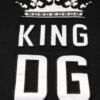 Black DG King Crown Cotton Crew Neck T-shirt