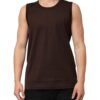 Brown Cotton Sleeveless Underwear Men Tank Top