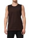 8796855.jpeg Brown Cotton Sleeveless Underwear Men Tank Top