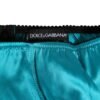 Aqua Green Satin High-Waist Briefs Underwear