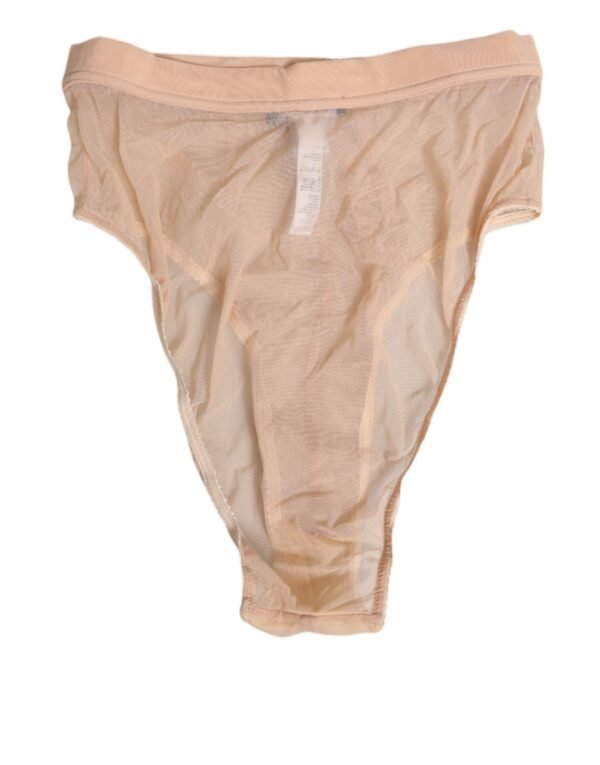 Beige Sheer Mesh High Waist Panty Underwear
