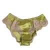 Green Silk Satin Lace Trim New Slip Underwear