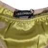 Green Silk Satin Lace Trim New Slip Underwear