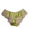 Green Silk Satin Lace Trim New Slip Underwear