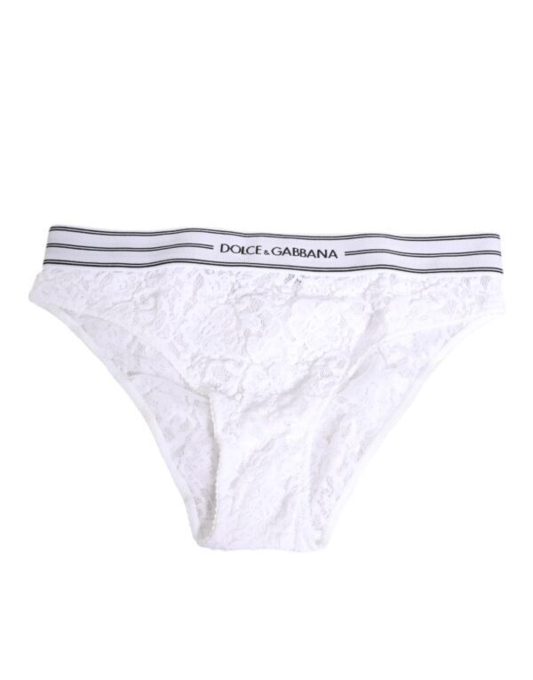 8998597-1.jpeg White Lace Slip Brief Logo Waistband Underwear