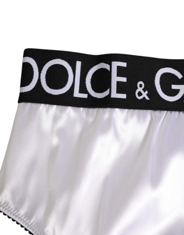 9001457.jpeg White Satin High-Waist Black Logo Women Underwear
