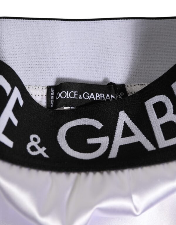 9001458.jpeg White Satin High-Waist Black Logo Women Underwear