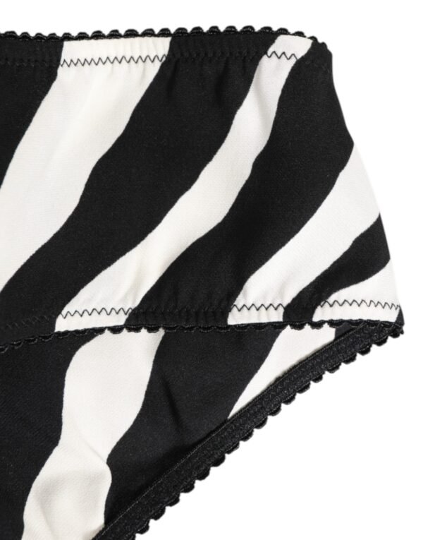 Black White Zebra Print Slip Briefs Underwear
