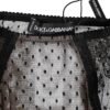 Black Sheer Polka Dot Lace High Waist Underwear