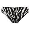 Black White Zebra Print Slip Briefs Underwear