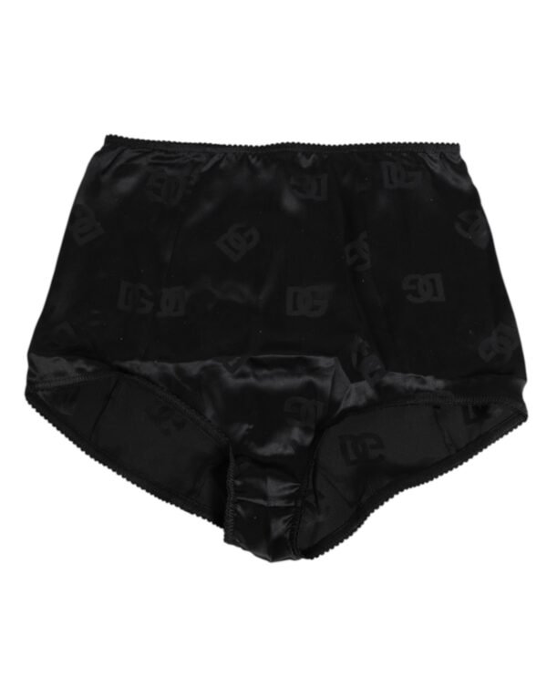 Black Silk Stretch High Waist Girdle Underwear