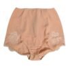 Beige Silk Stretch High Waist Girdle Underwear