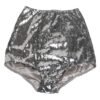 Silver Nylon Sequined Slip Girdle Panty Underwear