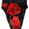 Black Floral Silk High Waist Panty Underwear