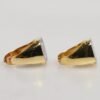 9688865.jpeg Gold-Tone Real Brass Black Enamel "DG" Adjustable Rings