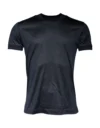 Blue Silk Crew Neck Short Sleeves Men T-shirt