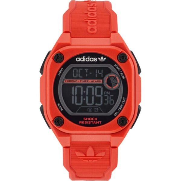 Red Rubber Digital Watch