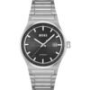 Gray Stainless Steel Dress Watch