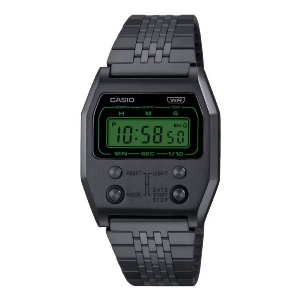 Black Stainless Steel Digital Watch