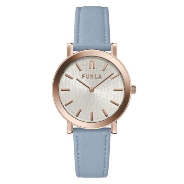 Blue Leather Dress Watch