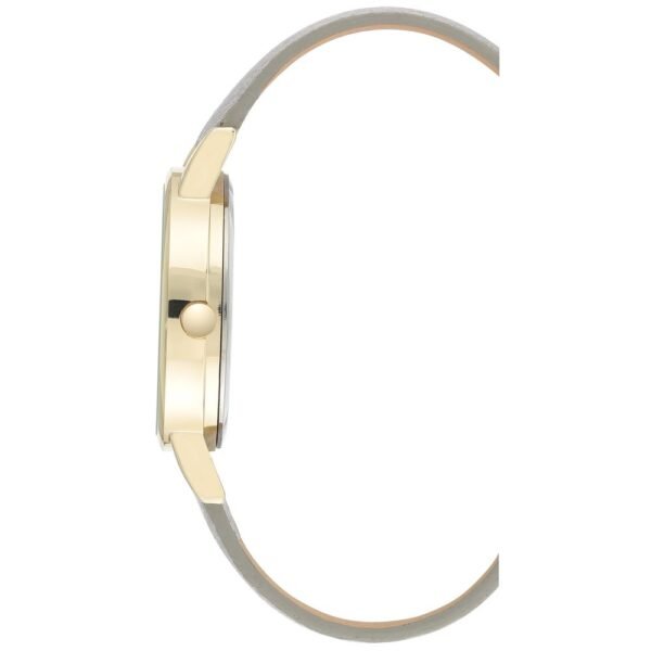 Gray Leather Dress Watch