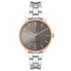 Gray Metal Dress Watch