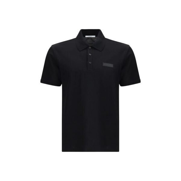 Black Cotton Polo Shirt