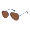 Blue Stainless Steel Sunglasses